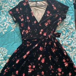 H&M Floral Velvet Dress